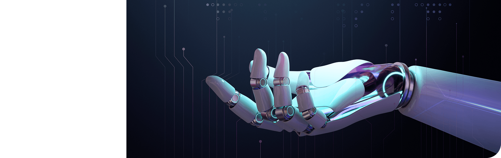 PDAARC Contact page banner showing futuristic robotic hand extended in a gesture of connection