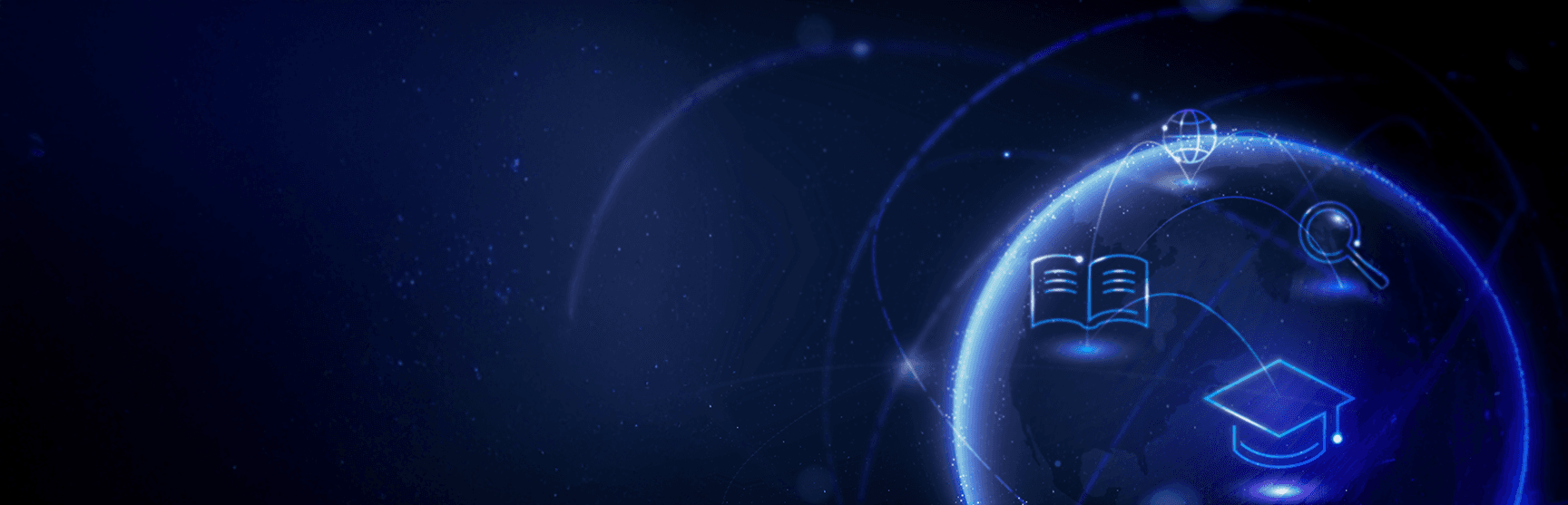 PDAARC Case Study page banner featuring digital globe with book, magnifying glass, and graduation cap icons