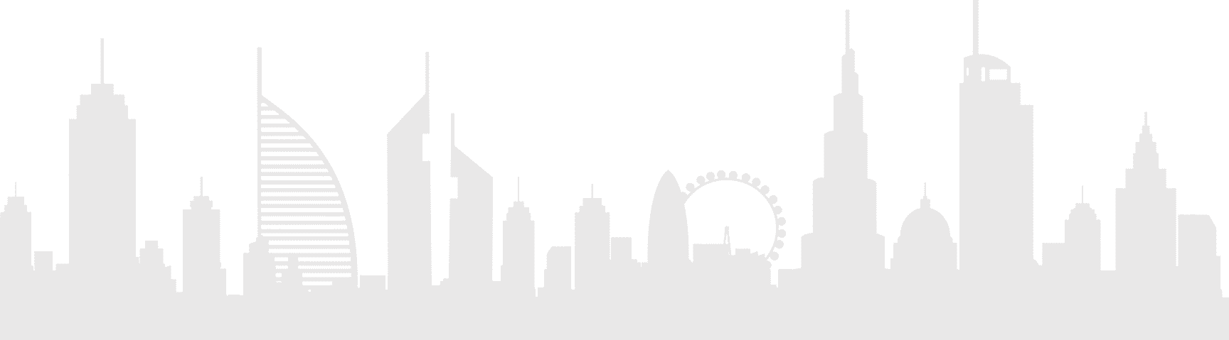 Modern city skyline illustration on Pdaarc homepage